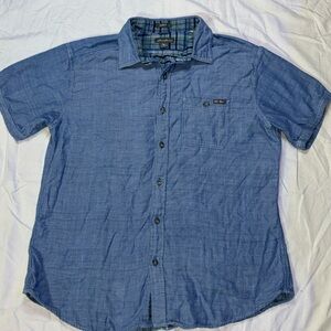 Eddie Bauer Men’s Classic Fit Plaid Short Sleeve Button Down Shirt Size Large